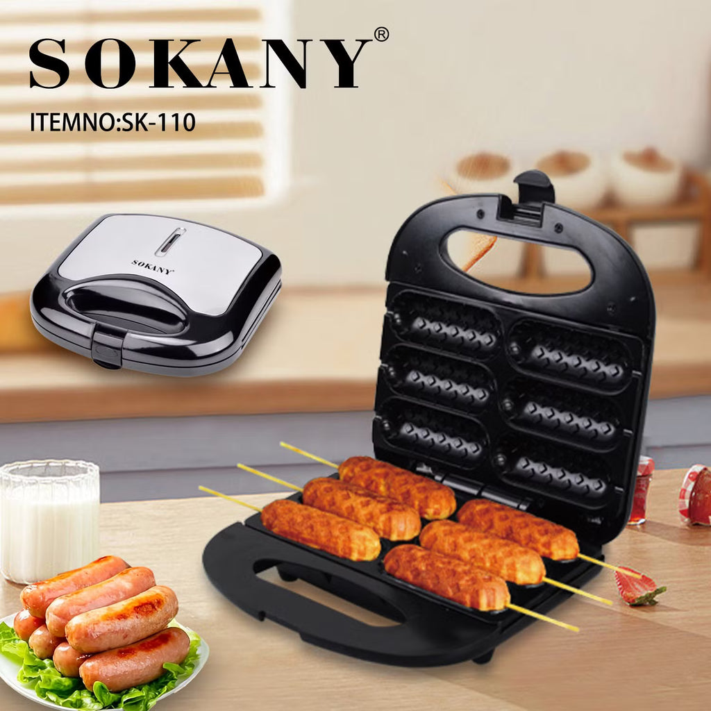 Máquina Eléctrica para Banderillas, Corn Dogs y Wafles en Brocheta SOKANY SK-110 (o SK-08129)