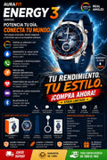 Smartwatch Táctico Deportivo AURAFT ENERGY 3 (Reloj Inteligente Ultra Resistente)